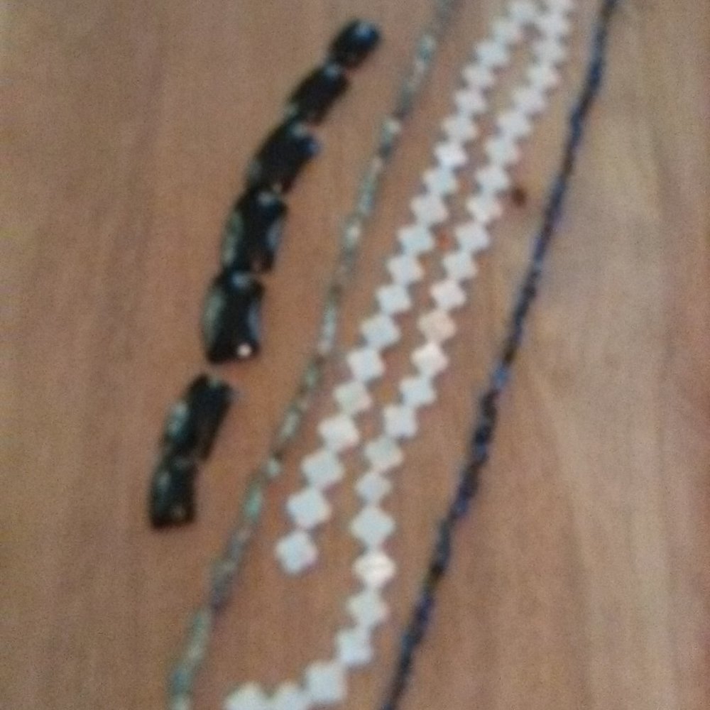 4 Strands of Gemstones and 7 Onyx Cabochons for Jewelry Making